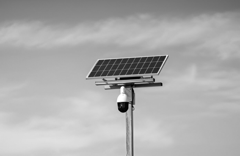 solar camera installation